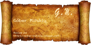 Góber Mihály névjegykártya