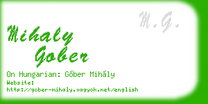 mihaly gober business card